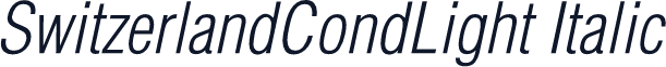 SwitzerlandCondLight Italic