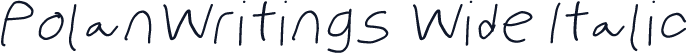 PolanWritings Wide Italic