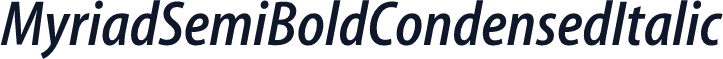 MyriadSemiBoldCondensedItalic