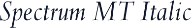 Spectrum MT Italic