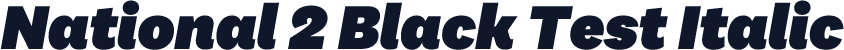 National 2 Black Test Italic