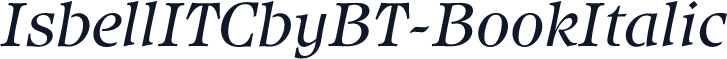 IsbellITCbyBT-BookItalic
