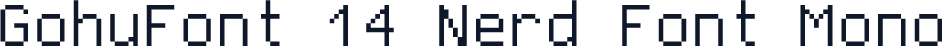 GohuFont 14 Nerd Font Mono