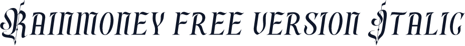 Rainmoney free version Italic