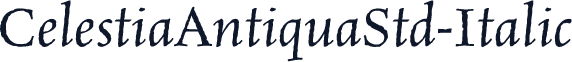 CelestiaAntiquaStd-Italic