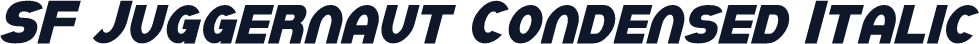 SF Juggernaut Condensed Italic