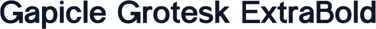 Gapicle Grotesk ExtraBold