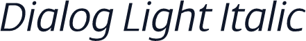 Dialog Light Italic