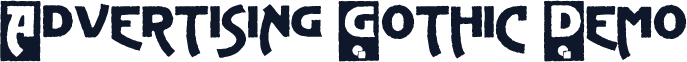Advertising Gothic Demo