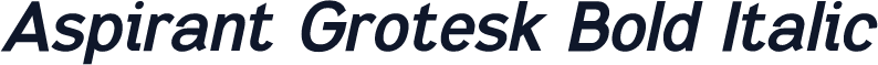 Aspirant Grotesk Bold Italic