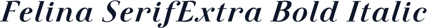 Felina SerifExtra Bold Italic