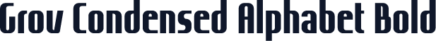 Grov Condensed Alphabet Bold