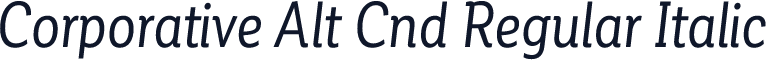 Corporative Alt Cnd Regular Italic