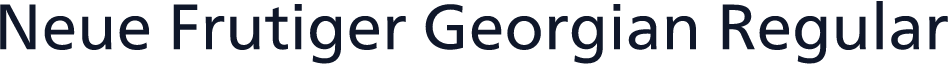 Neue Frutiger Georgian Regular