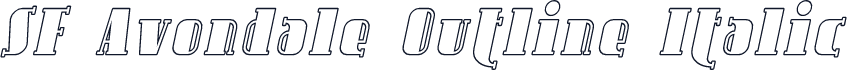 SF Avondale Outline Italic