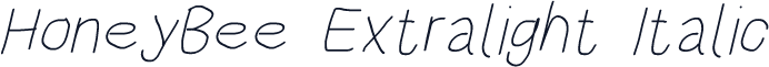 HoneyBee Extralight Italic