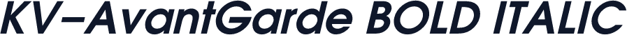 KV-AvantGarde BOLD ITALIC