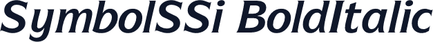 SymbolSSi BoldItalic