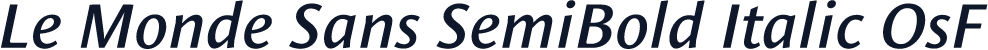 Le Monde Sans SemiBold Italic OsF