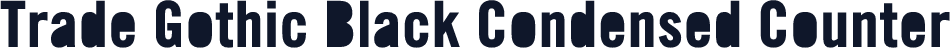 Trade Gothic Black Condensed Counter