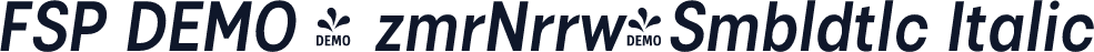 FSP DEMO - zmrNrrw-Smbldtlc Italic
