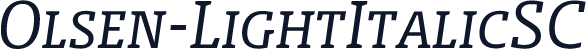 Olsen-LightItalicSC