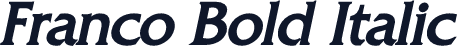 Franco Bold Italic