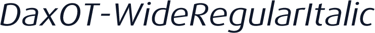DaxOT-WideRegularItalic
