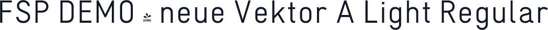 FSP DEMO - neue Vektor A Light Regular