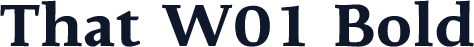 That W01 Bold