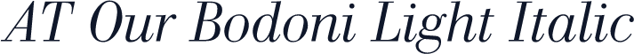 AT Our Bodoni Light Italic