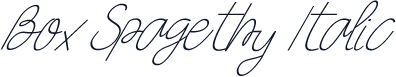 Box Spagethy Italic