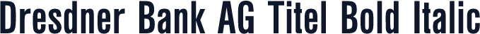 Dresdner Bank AG Titel Bold Italic