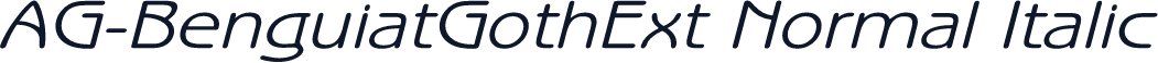 AG-BenguiatGothExt Normal Italic