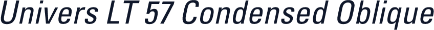 Univers LT 57 Condensed Oblique