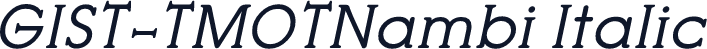 GIST-TMOTNambi Italic