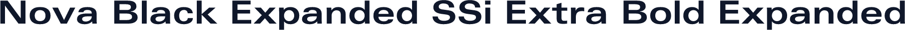 Nova Black Expanded SSi Extra Bold Expanded