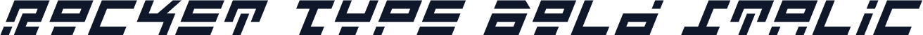 Rocket Type Bold Italic