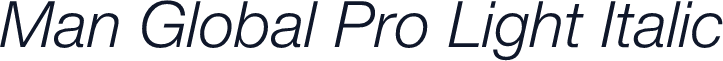 Man Global Pro Light Italic