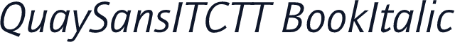 QuaySansITCTT BookItalic