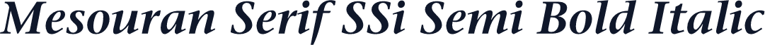 Mesouran Serif SSi Semi Bold Italic