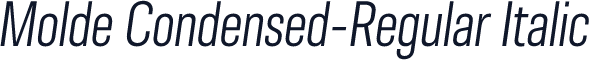 Molde Condensed-Regular Italic