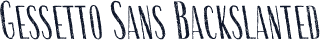 Gessetto Sans Backslanted