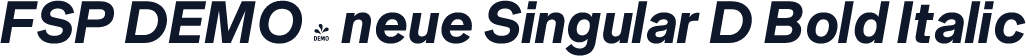 FSP DEMO - neue Singular D Bold Italic