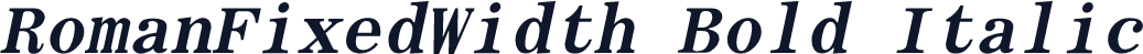 RomanFixedWidth Bold Italic
