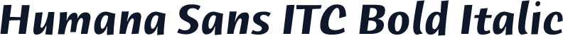 Humana Sans ITC Bold Italic