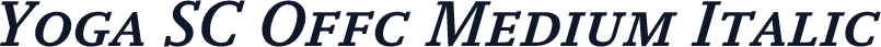 Yoga SC Offc Medium Italic