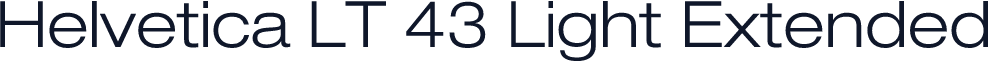 Helvetica LT 43 Light Extended