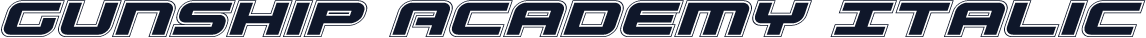 Gunship Academy Italic