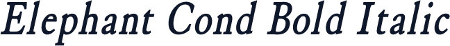 Elephant Cond Bold Italic